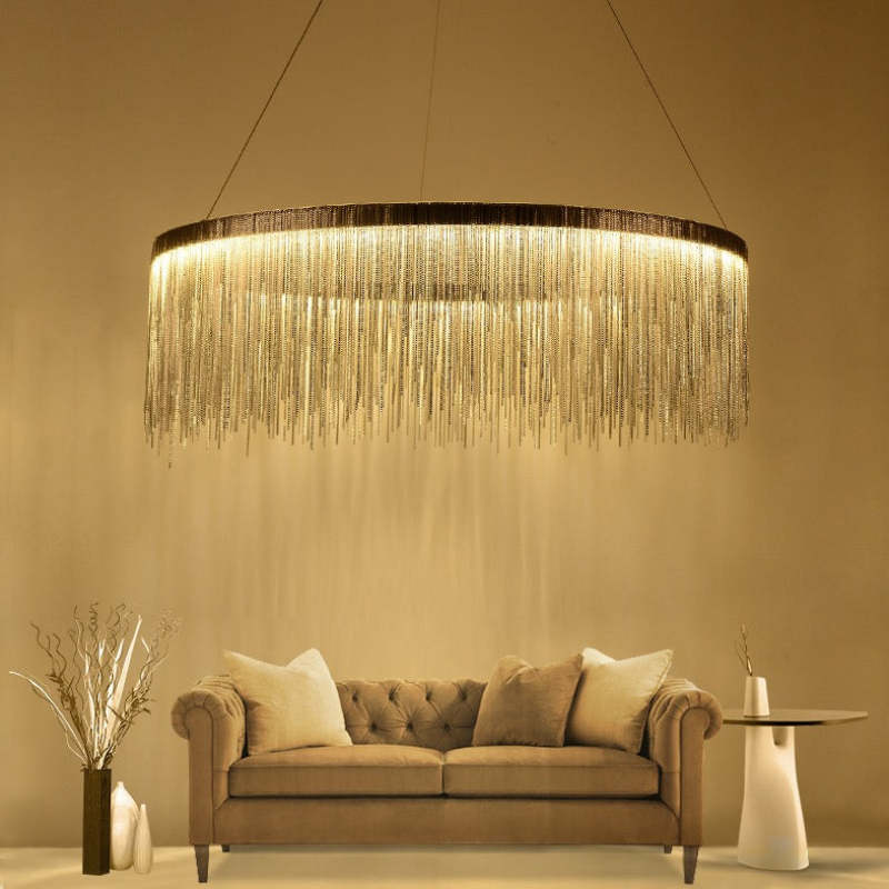Kristy Nordisch Kronleuchter Silber/Rosegold Schlaf/Wohnzimmer