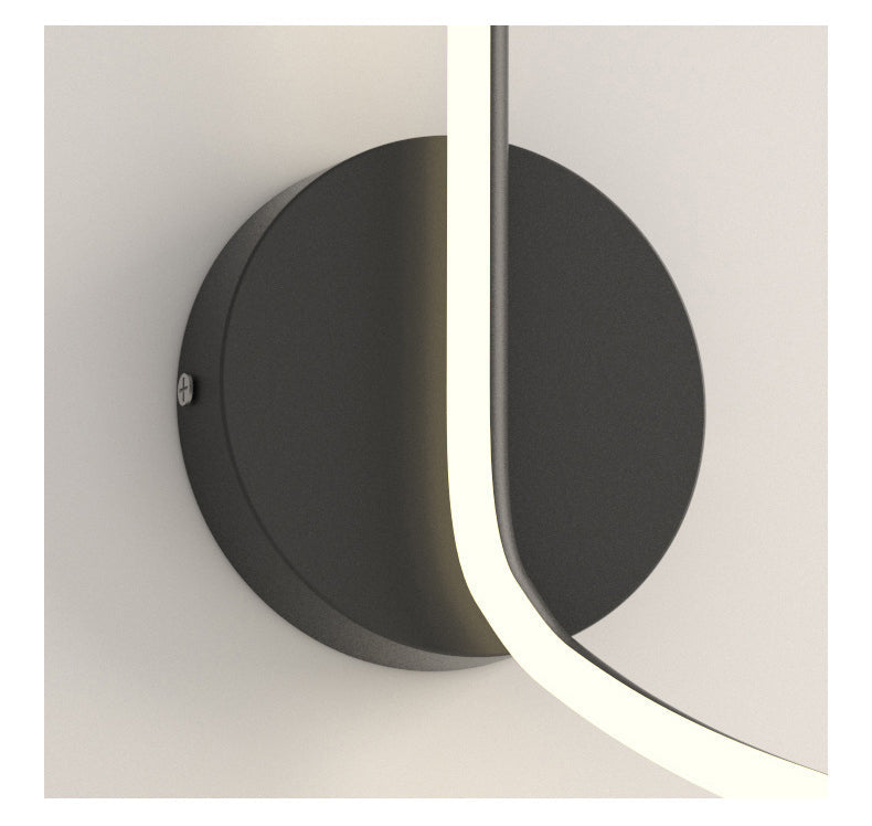 Arisha Minimalistische LED Wandleuchte Ess/Wohnzimmer Schwarz/Weiß