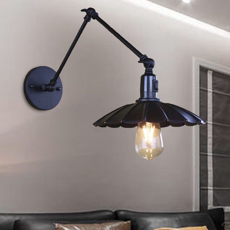 Silva Modern Wandleuchte Verstellbar, Schwarz/Weiß, Schlafzimmer, Metall