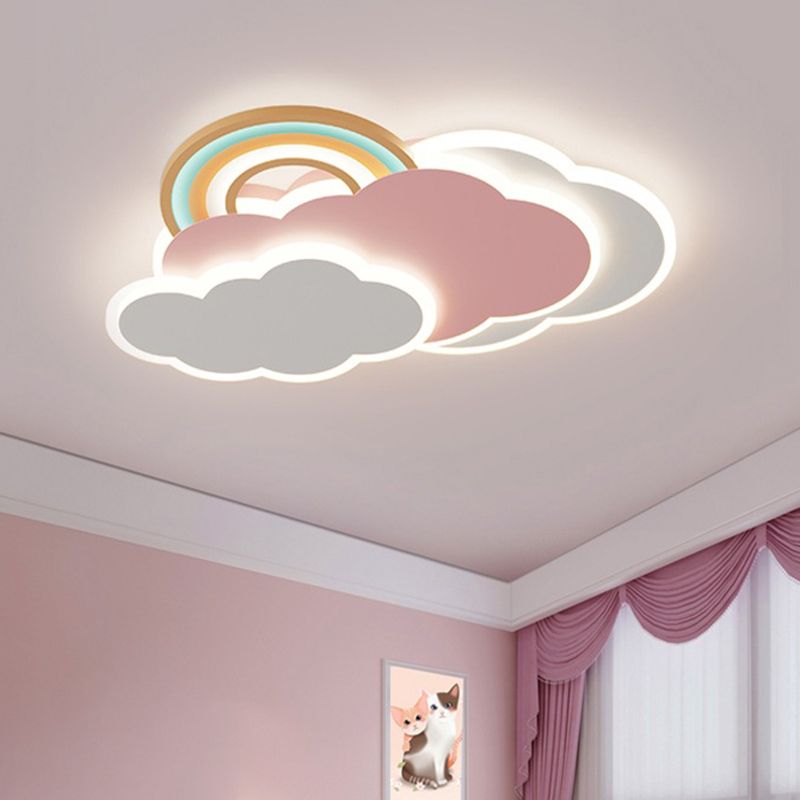 Arisha Modern Design LED Deckenleuchte Wolke Metall Acryl Kinderzimmer Schlafzimmer Wohnzimmer