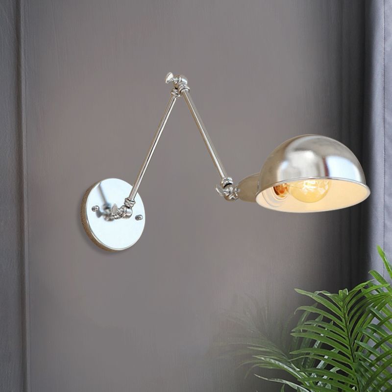 Silva Minimalistisch Wandleuchte Verstellbar, Silber, Schlafzimmer, Metall