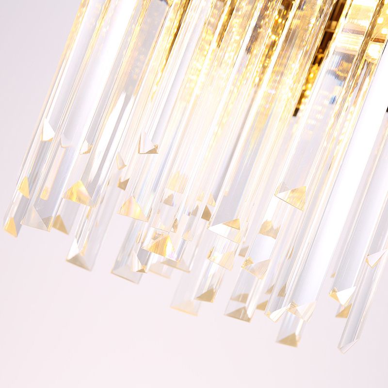 Kristy Modern LED Pendelleuchte Gold/Chrom Schlaf/Wohn/Esszimmer Metall&Kristall ∅30CM