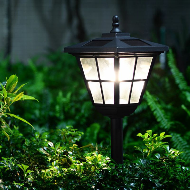 Ray Modern LED Außenleuchte Trapez Schwarz Garten/Terrasse/Balkon Metall&Acryl Solarenergie