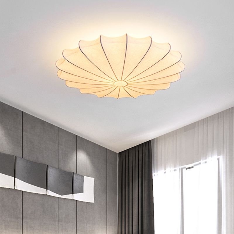 Ritta Design LED Deckenleuchte Weiß Schlaf/Wohnzimmer Stoff