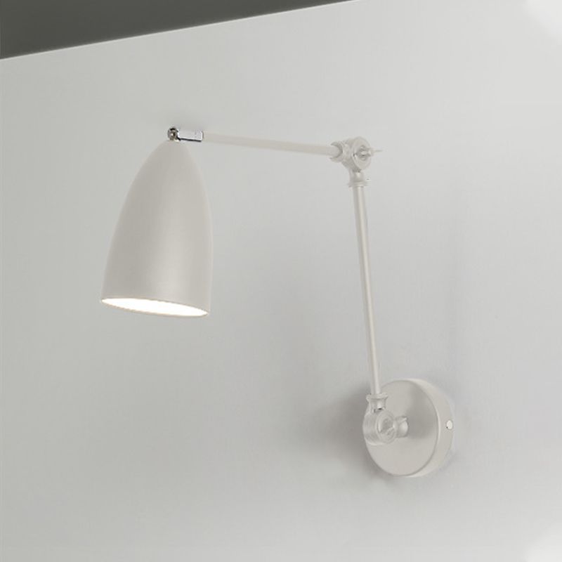 Silva Verstellbare Wandleuchte, Gewölbt, Schwarz/Weiß/Nickel, Wohnzimmer