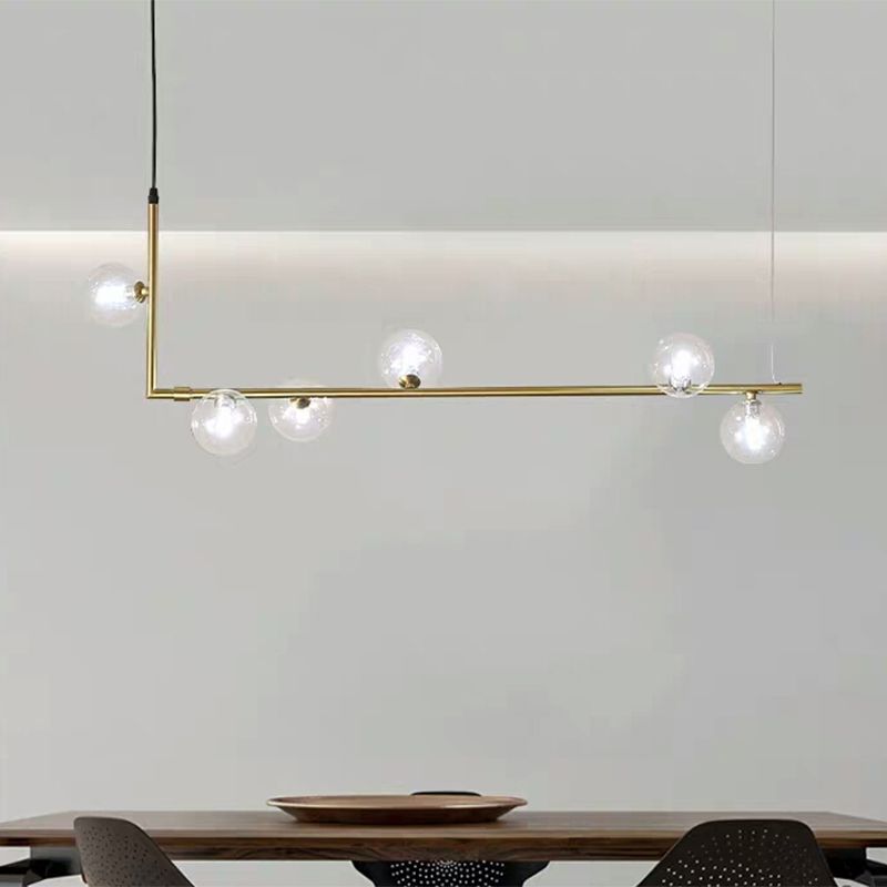 Valentina Minimalistische LED Pendelleuchte Schwarz/Gold Schlafzimmer