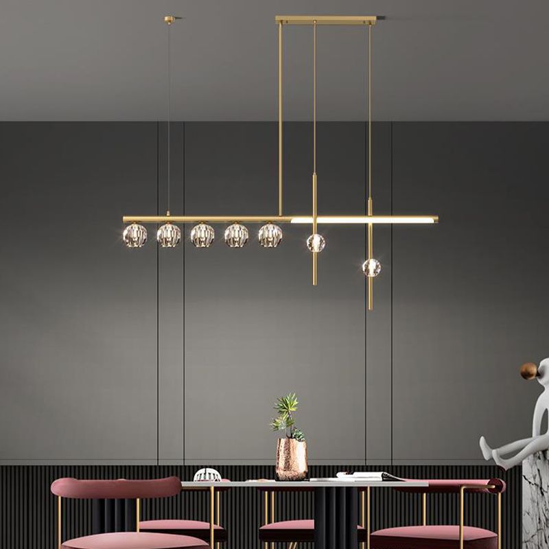 Kristy Modern LED Pendelleuchte Gold Esszimmer Metall 5/6/7/8-flammig