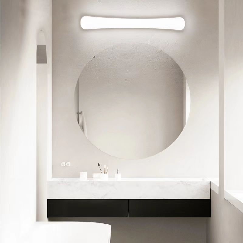 Arisha Minimalistisch Wandleuchte Linear, Weiß, Badezimmer, Acryl
