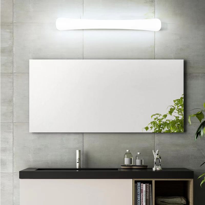 Arisha Minimalistisch Wandleuchte Linear, Weiß, Badezimmer, Acryl