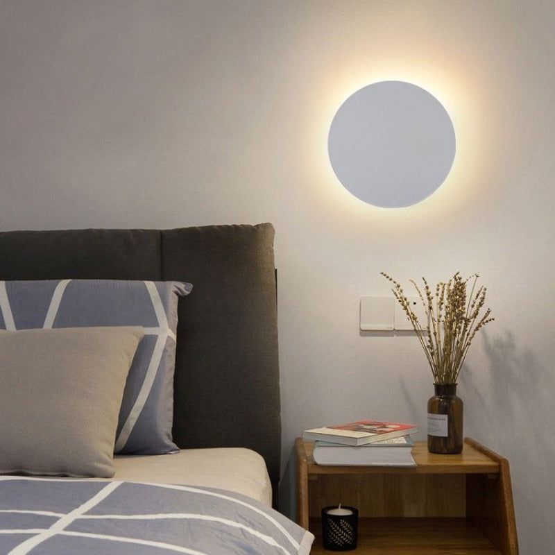 Arisha Modern Round Wandleuchte, Schwarz/Weiß/Gold, Metall, Wohnzimmer