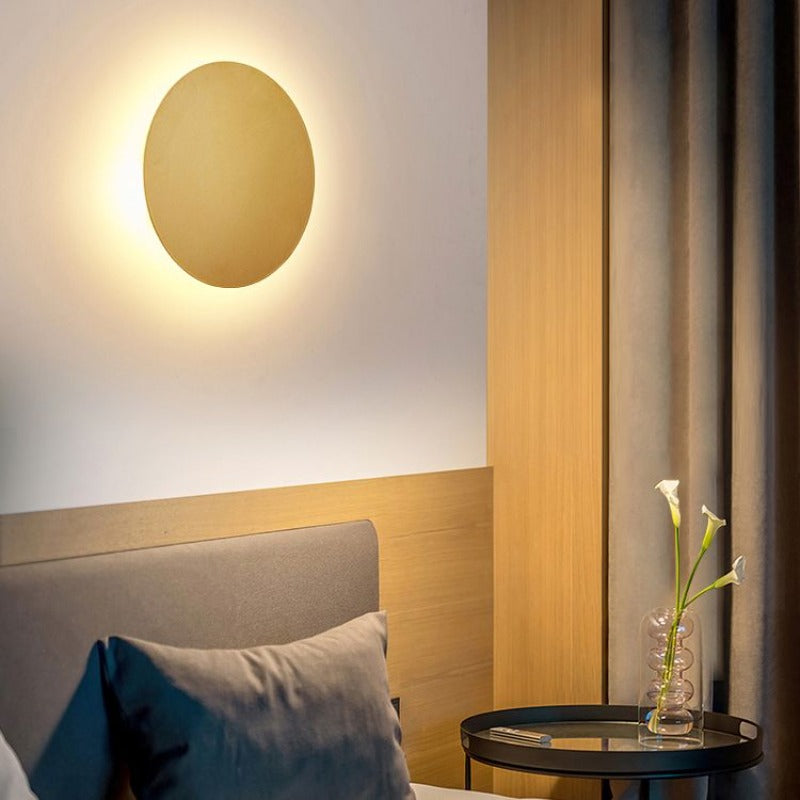 Arisha Modern Round Wandleuchte, Schwarz/Weiß/Gold, Metall, Wohnzimmer