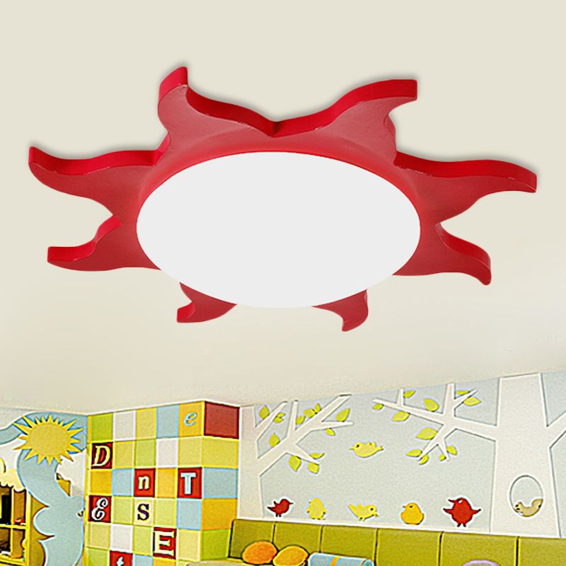 Arisha Modern Sun Round Deckenleuchte, Rot/Gelb/Blau/Grün, Schlafzimmer