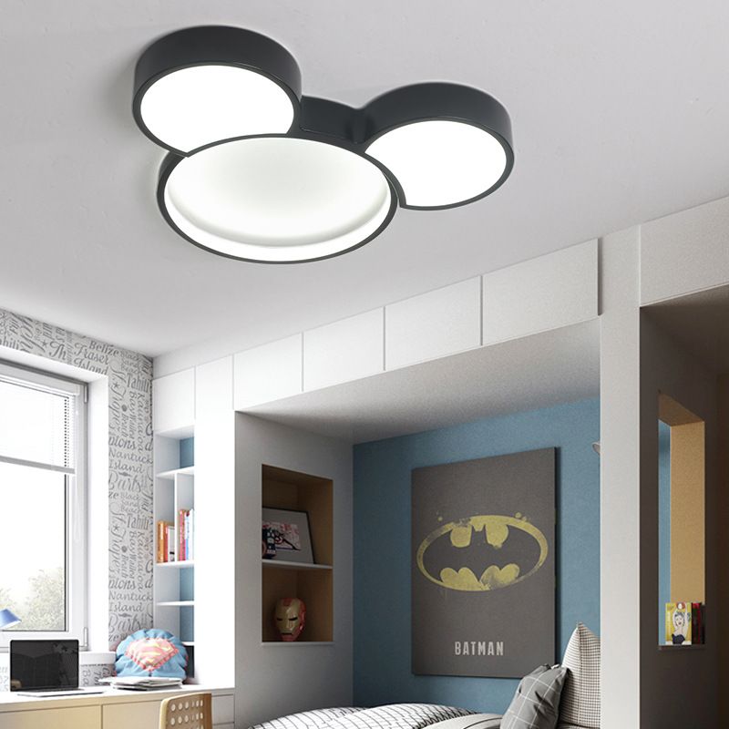 Arisha Moderne LED Deckenleuchte Schwarz Schlafzimmer/Kinderzimmer