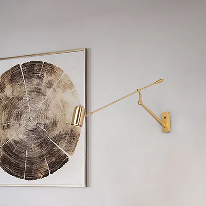Arisha Modern Wandleuchte Zylindrisch, Gold, Schlafzimmer, Metall