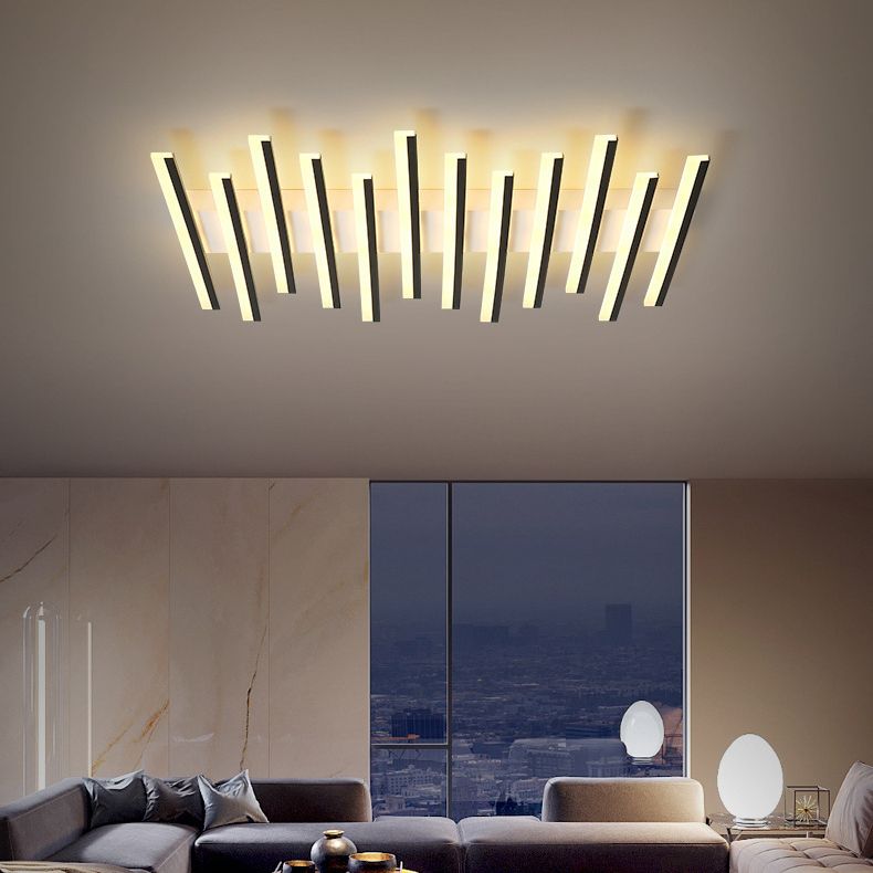 Arisha Zeitgenössisch Linear LED Deckenleuchte Schwarz/Weiß Wohn/Esszimmer