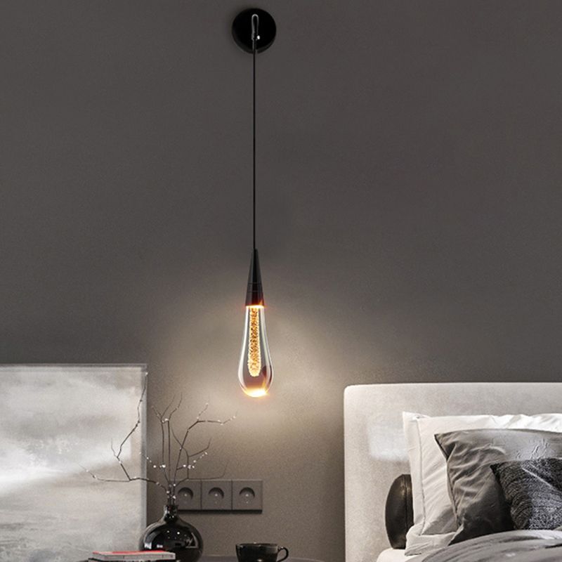 Kristy Modern Water Drop Wandleuchte, Schwarz/Gold