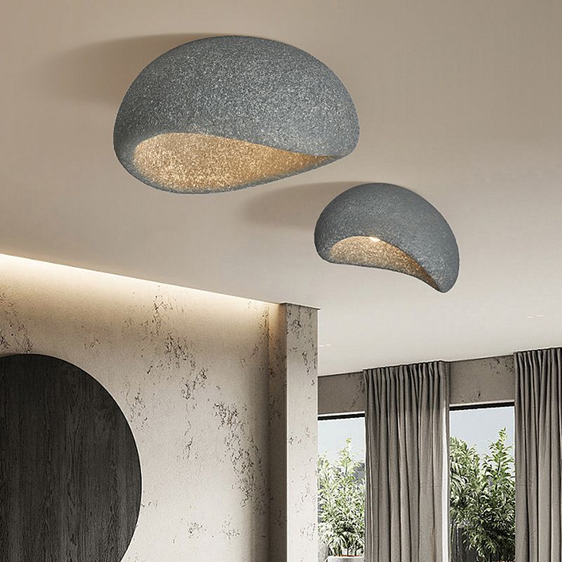 Avi Modern LED Deckenleuchte Weiß/Grau Schlafzimmer/Flur Harz