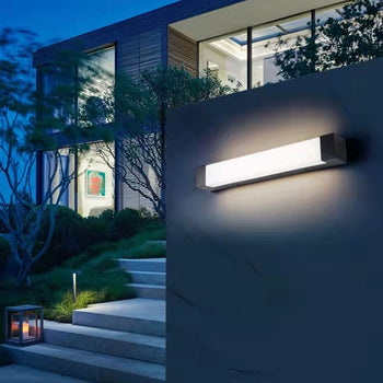 Ray Minimalistische Lineare LED Transparenz Außenwandleuchte Metall Acryl Garten