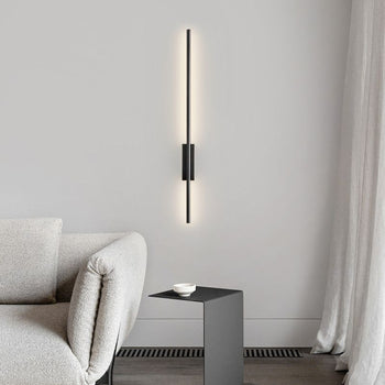 Arisha Modern Linear LED Wandleuchte Schwarz/Messing Esstisch/Schlafzimmer/Badezimmer Metall/Acryl Größen 61/80/100/120cm