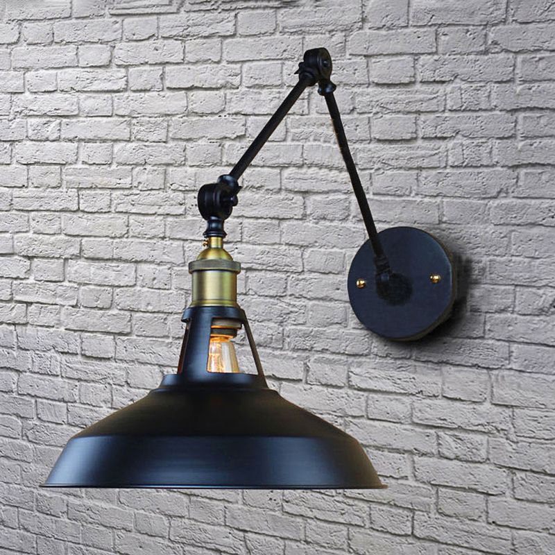 Silva Moderne Wandleuchte, Kuppel, Metall, Schwarz/Rost, Schlafzimmer