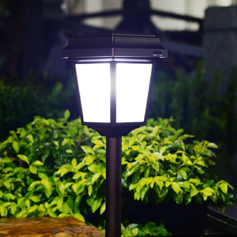 Ray Modern LED Außenleuchte Trapez Solarenergie Schwarz/Kaffee Garten Metall&Glas