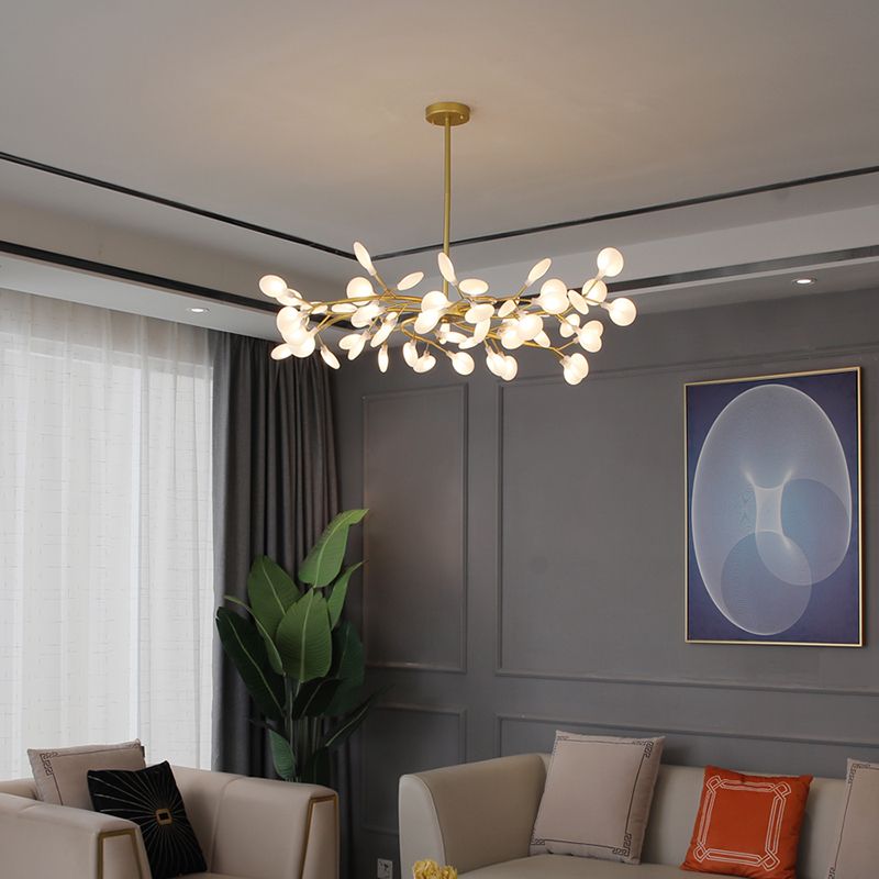 Olivia LED Pendelleuchte Schwarz/Gold Metall Acryl