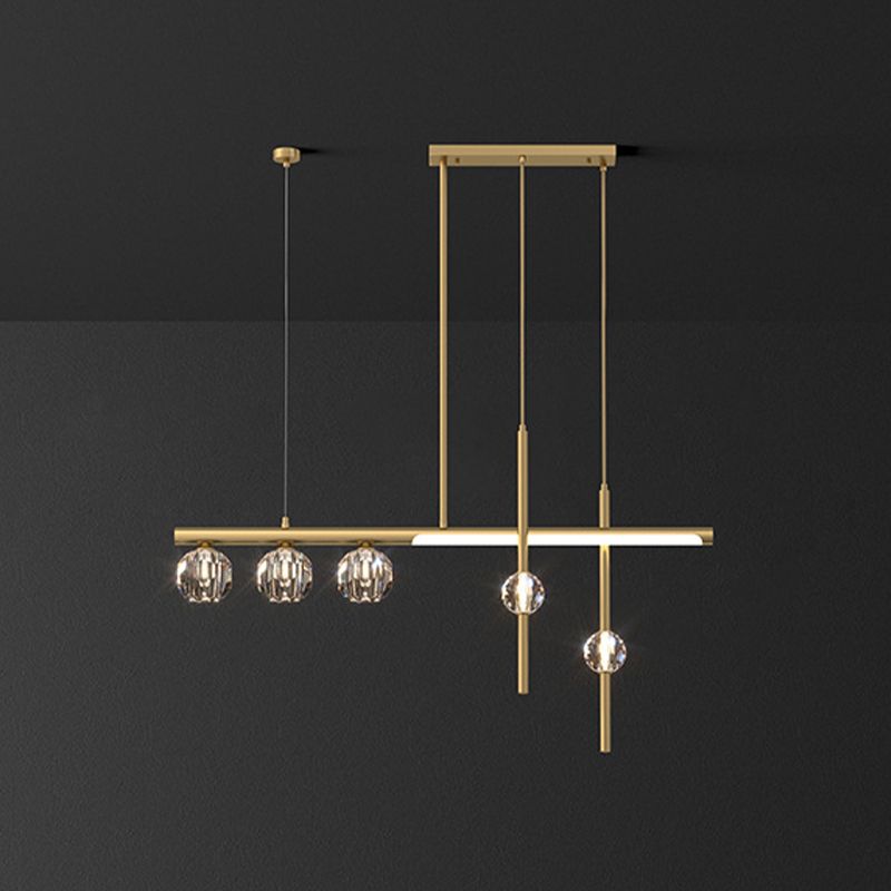 Kristy Modern LED Pendelleuchte Gold Esszimmer Metall 5/6/7/8-flammig