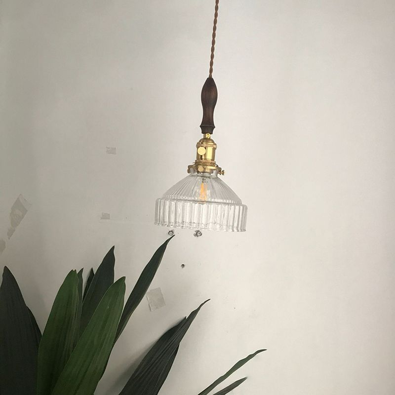Cairns Pendelleuchte Messing & Schwarz, Glas