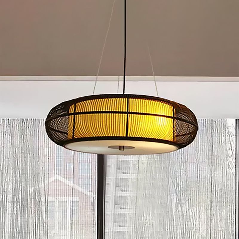 Muto Pendelleuchte Schwarz Metall & Holz