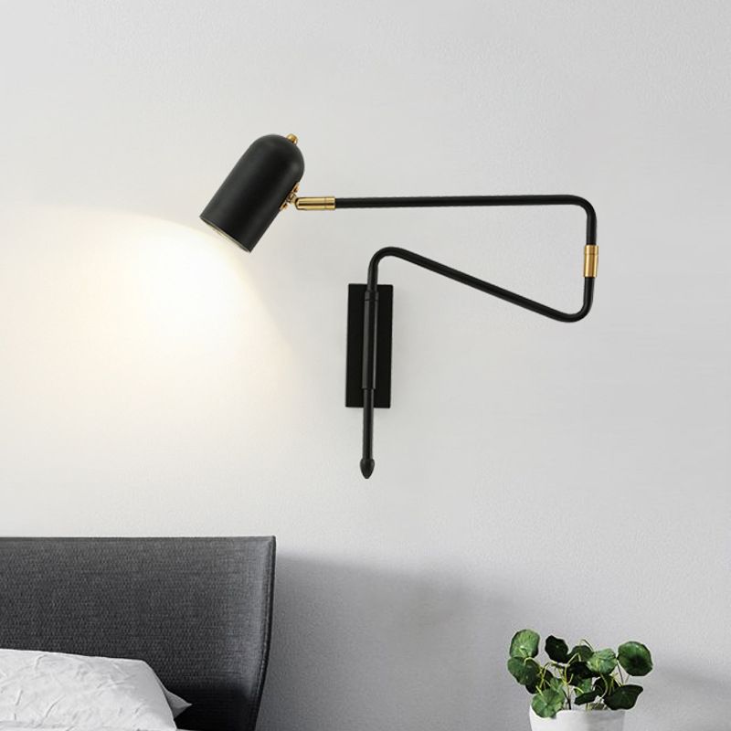 Arisha Modern Wandleuchte Verstellbar, Schwarz/Gold, Wohnzimmer, Metall