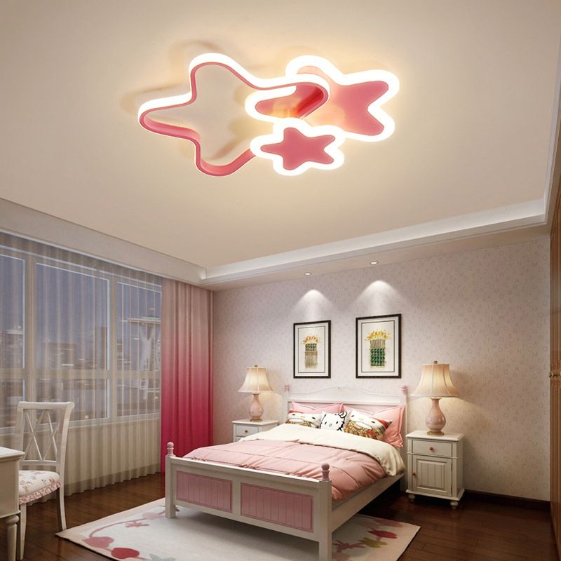 Aria Deckenleuchte Rosa/Weiß Wohn/Schlafzimmer zeitgemäß