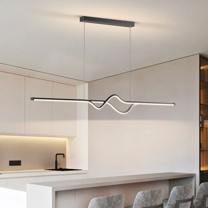 Arisha Modern LED Pendelleuchte Schwarz/Weiß/Grau Wohn/Esszimmer Metall&Silikagel