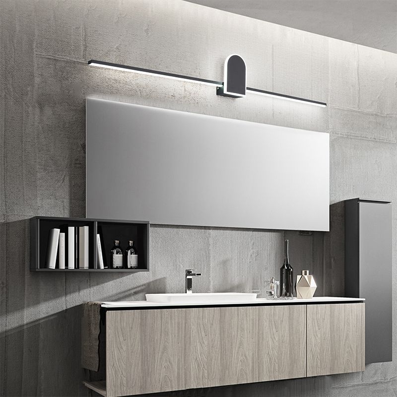 Arisha Minimalistische LED Wandleuchte Schwarz/Weiß Ess/Badezimmer Metall Acryl
