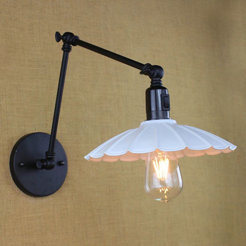 Silva Modern Wandleuchte Verstellbar, Schwarz/Weiß, Schlafzimmer, Metall