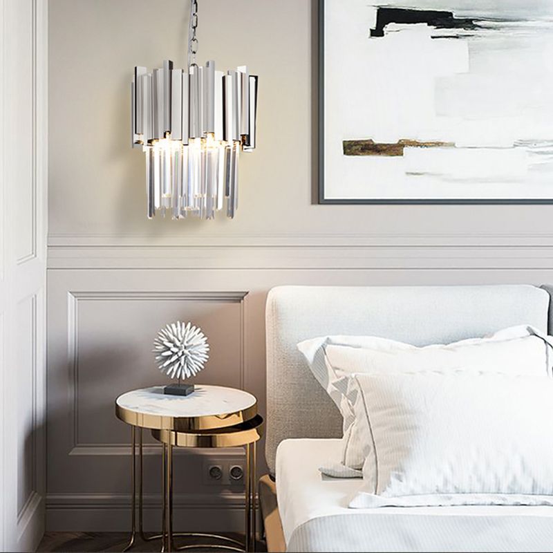 Kristy Modern LED Pendelleuchte Gold/Chrom Schlaf/Wohn/Esszimmer Metall&Kristall ∅30CM