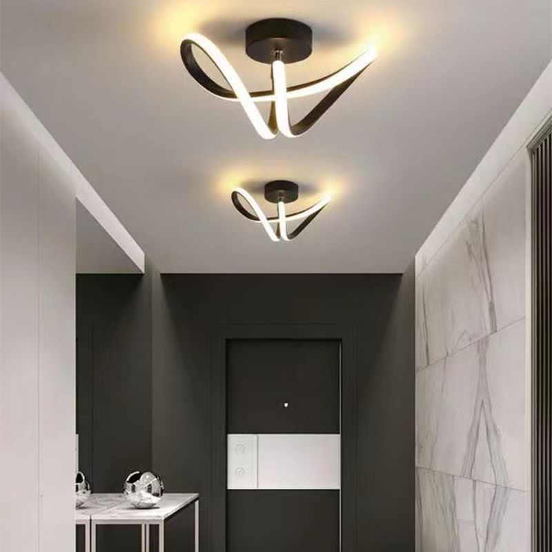 Arisha Design LED Deckenleuchte Schwarz/Gold Esszimmer/Wohnzimmer