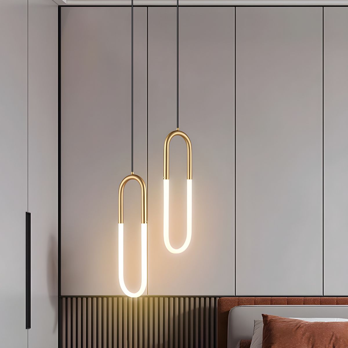 Avi Moderne minimalistische LED-Pendelleuchte, 2 Stile, Gold