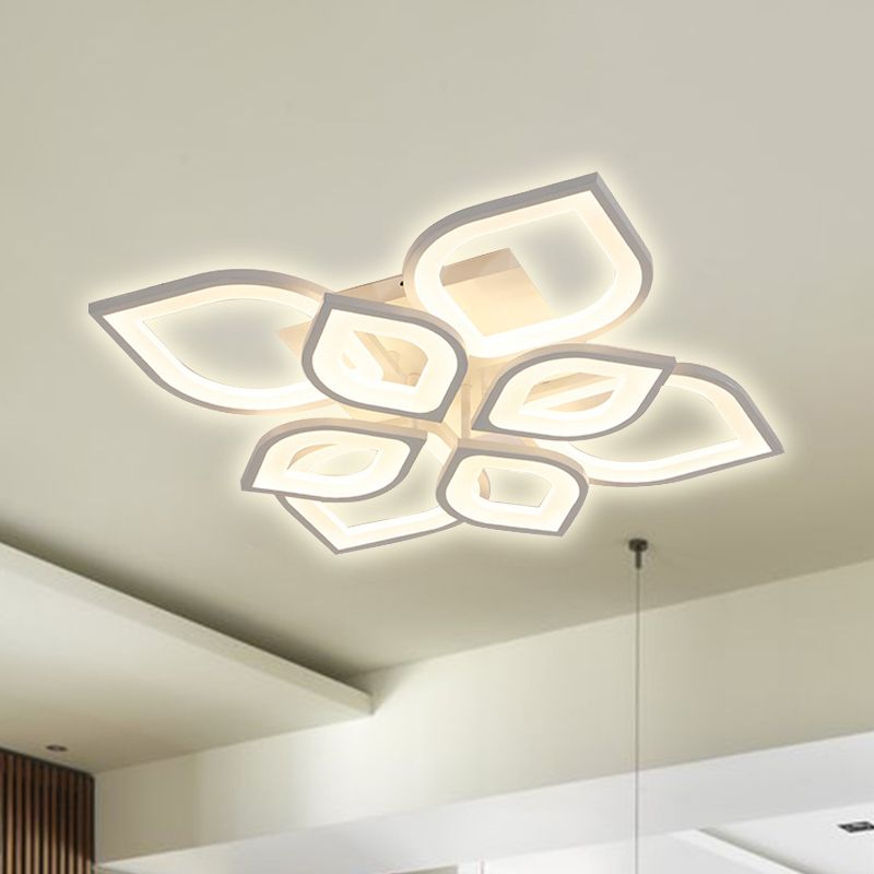 Arisha Deckenleuchte Blatt, 4/6/8/15-flammig Acryl