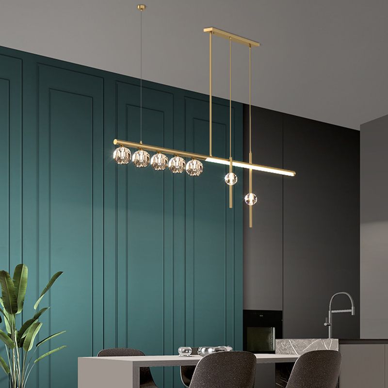 Kristy Modern LED Pendelleuchte Gold Esszimmer Metall 5/6/7/8-flammig