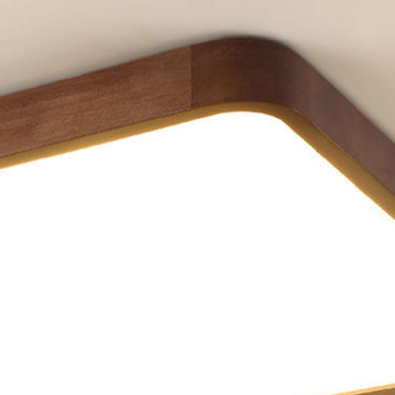 Muto Modern LED Deckenleuchte Geometric Weiß Wohn/Schlafzimmer Holz