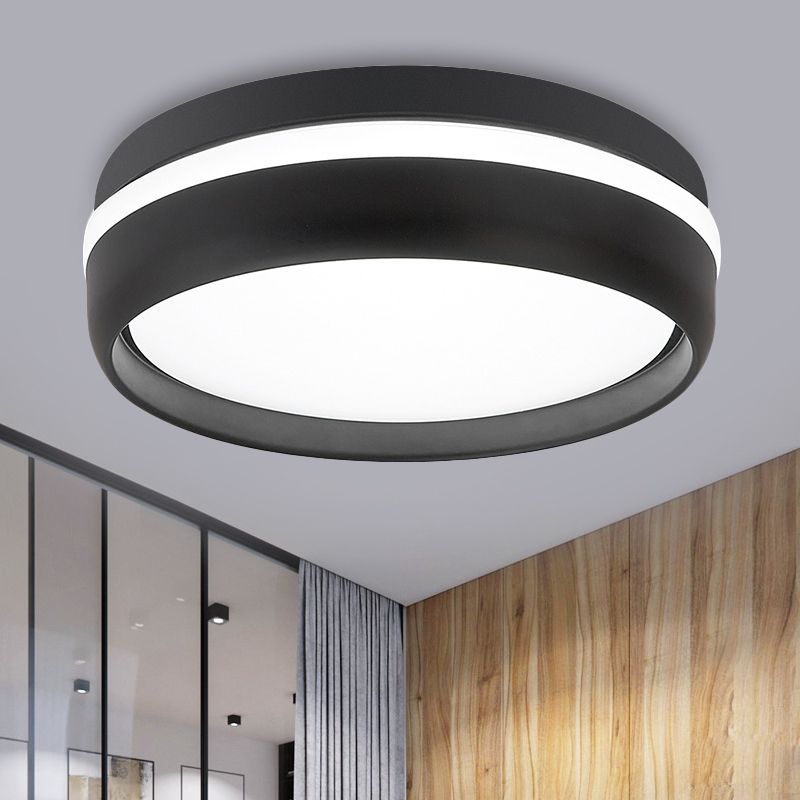 Arisha Deckenleuchte Schwarz/Weiß Schlaf/Wohnzimmer Flur Minimalistische Rund LED