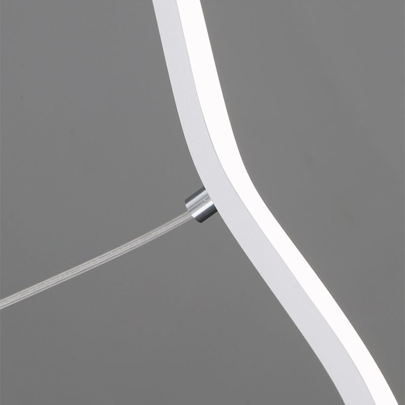 Arisha Modern LED Pendelleuchte Dimmbar Welle Linear Esszimmer Schwarz/Weiß Metall