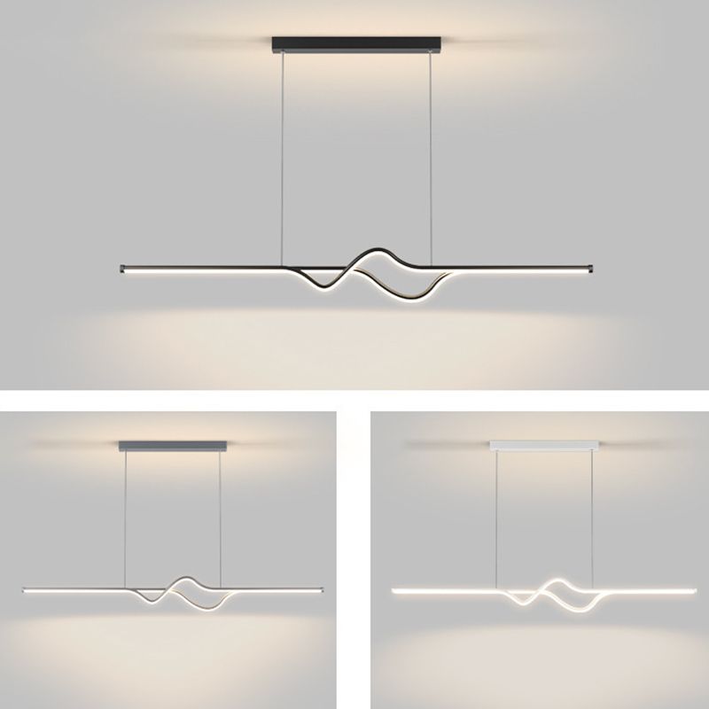 Arisha Modern LED Pendelleuchte Schwarz/Weiß/Grau Wohn/Esszimmer Metall&Silikagel
