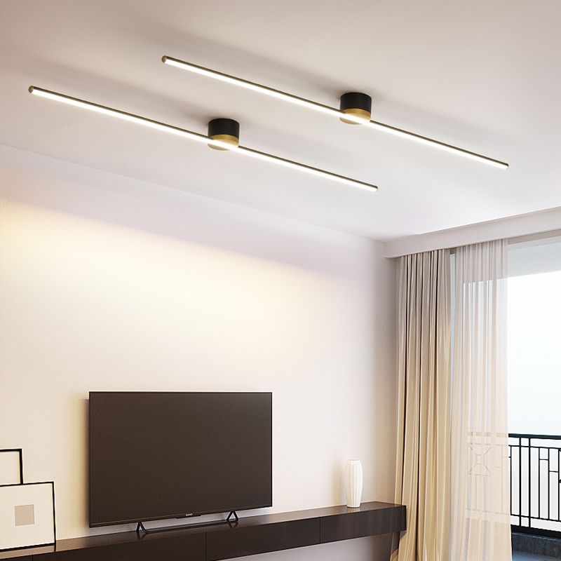 Arisha Modern Linear LED Deckenleuchte Schwarz/Weiß Schlaf/Wohnzimmer