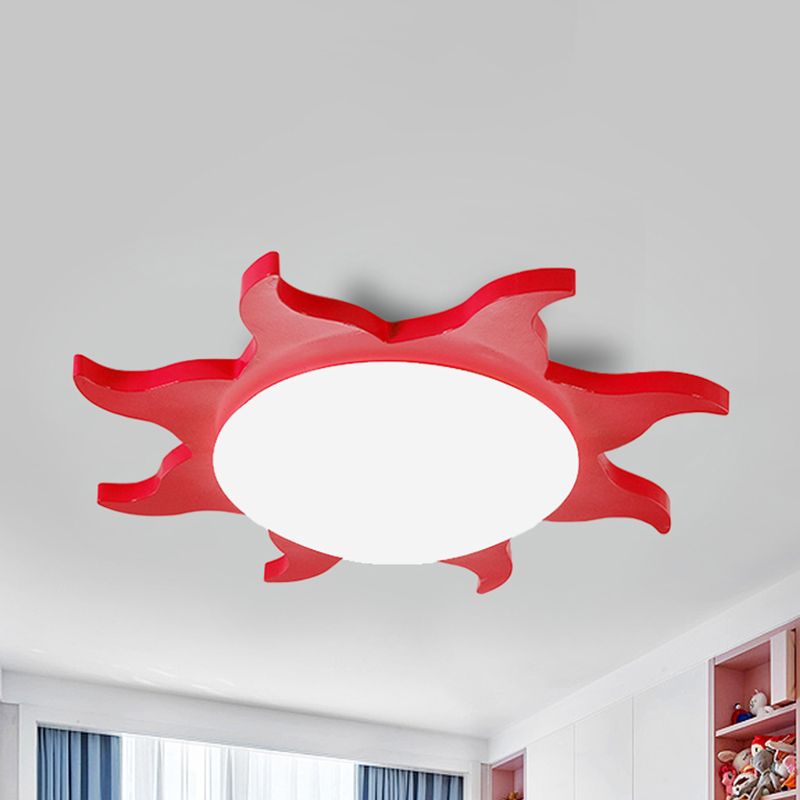 Arisha Modern Sun Round Deckenleuchte, Rot/Gelb/Blau/Grün, Schlafzimmer
