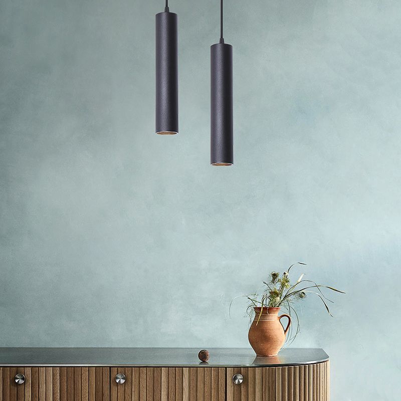 Arisha Pendelleuchte Modern Zylinder Linear Schwarz Wohn/Esszimmer