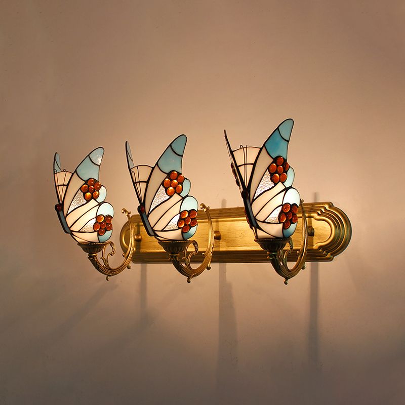 Arisha Künstlerisch LED Schmetterling Wandleuchte Rot/Blau/Mehrfarbig/Hellblau Schlaf/Wohnzimmer/Flur Metall/Glas