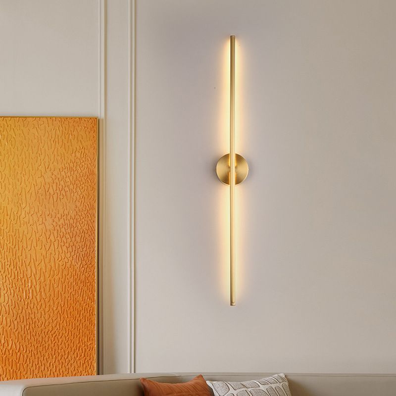 Arisha Modern Linear LED Wandleuchten Innen Gold Badezimmer Metall