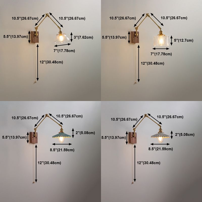 Muto Modern Wandleuchte Klappbar, 11 Formen, Arbeitszimmer, Metall