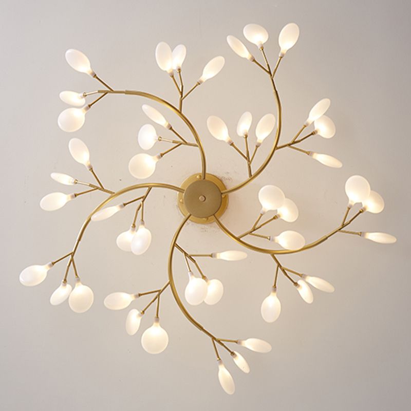 Olivia LED Pendelleuchte Schwarz/Gold Metall Acryl